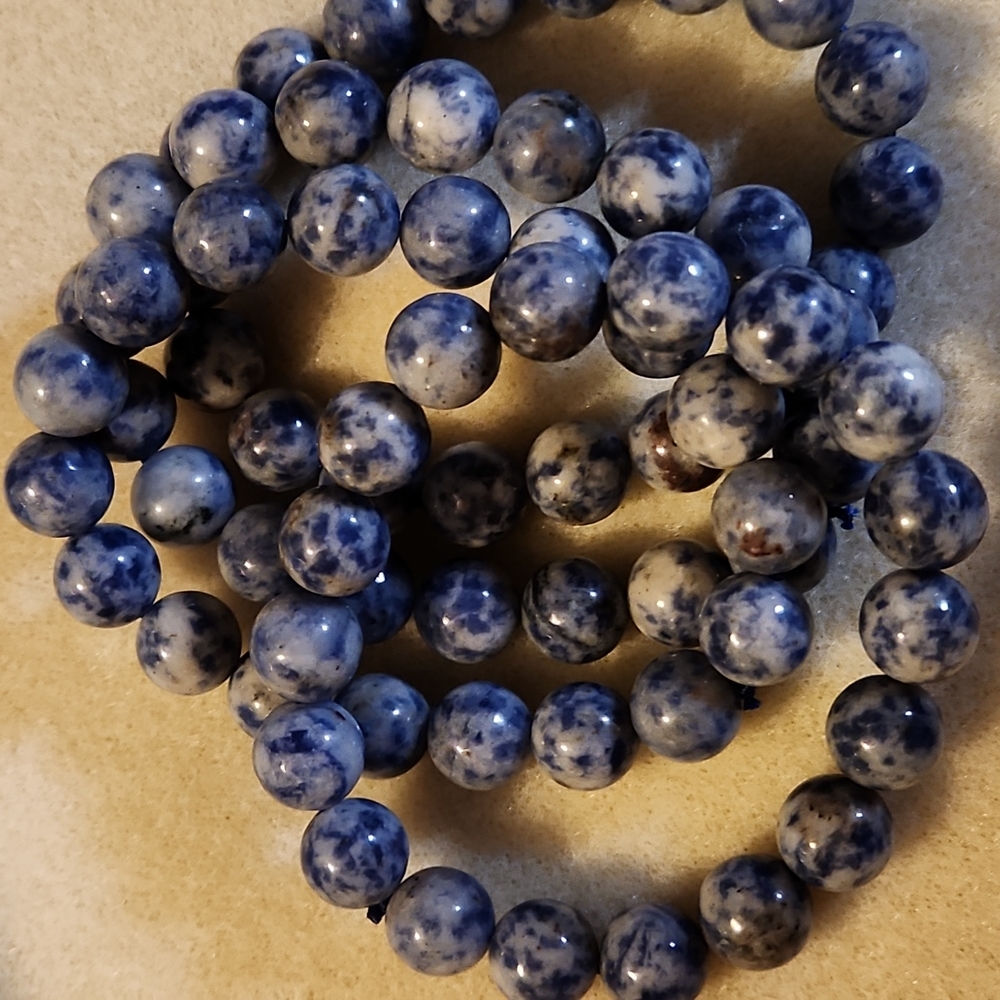 Sodalite stretch bracelets 10mm. Buy one bracelet get 2nd 20% off